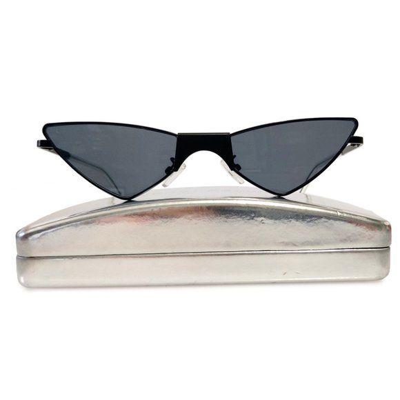 evgothicjewelry Women Men Black Full Rim Cat Eye Sunglasses (0385) - Picture 6 of 9
